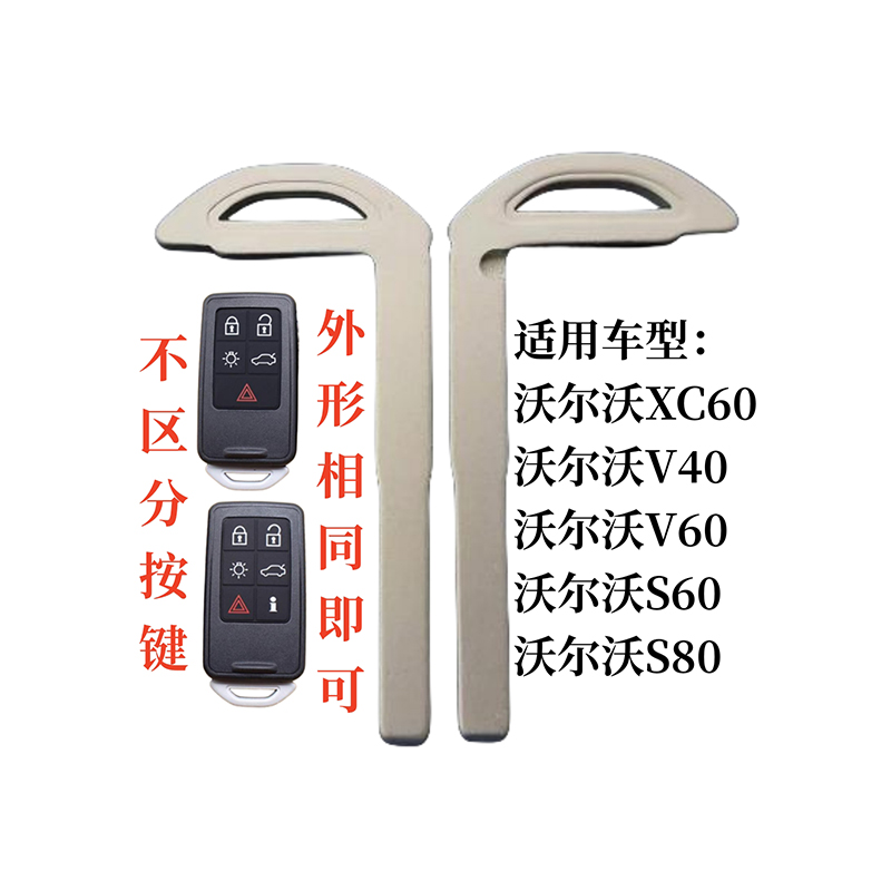 HC-B24 For Volvo XC60 S80 V40 V60 S60 S90 Smart Key Blade